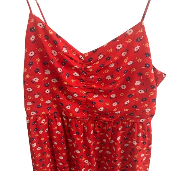 Madewell Red Floral Jumpsuit - Picture 5 of 8